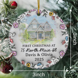 Personalized First Christmas in New Home Ornament 2025 3D Inflated Effect