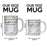 Personalized Daughter And Mom Custom Map Distance Effect Coffee Mug