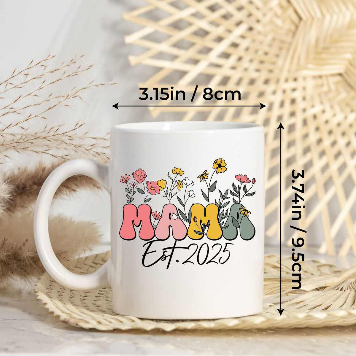 Personalized Init Letter Custom Mug 11Oz, New Mom Gifts For Women, Woman