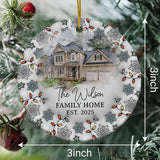 Personalized Custom Family Photo Ornament 2025 3D Inflated Effect