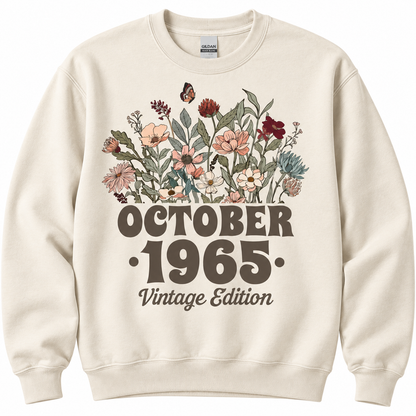 October T Shirt Birthday Floral | Any Year