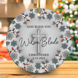 Personalized Christening Custom 3D Inflated Effect Ornament Custom Name