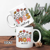 Personalized Birthday Mom Grandma Floral Coffee Mug 11Oz 15Oz