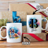 Personalized Gifts For Dog Pet Lovers Init Letter Mug 11Oz, Custom Image Photo & Name