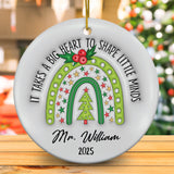 Personalized Teacher Christmas Ornament 3D Inflated Effect