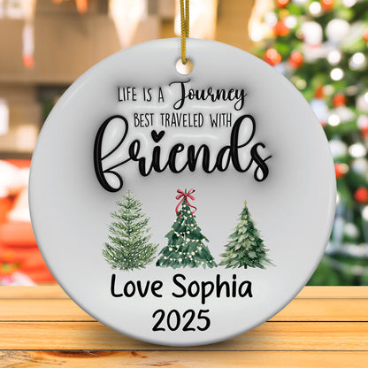 Personalized Friendship Christmas Ornament Custom 3D Inflated Effect Ornaments
