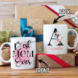 Personalized Gifts For Women Init Letter Custom Mug 11Oz, Birthday Gifts For Mom
