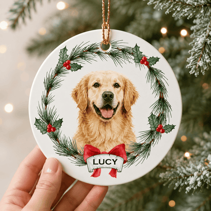 Personalized Pet Photo Ornament Custom Dog Cat Christmas Tree Ornament Custom Picture Gift Set 1-8 PCS