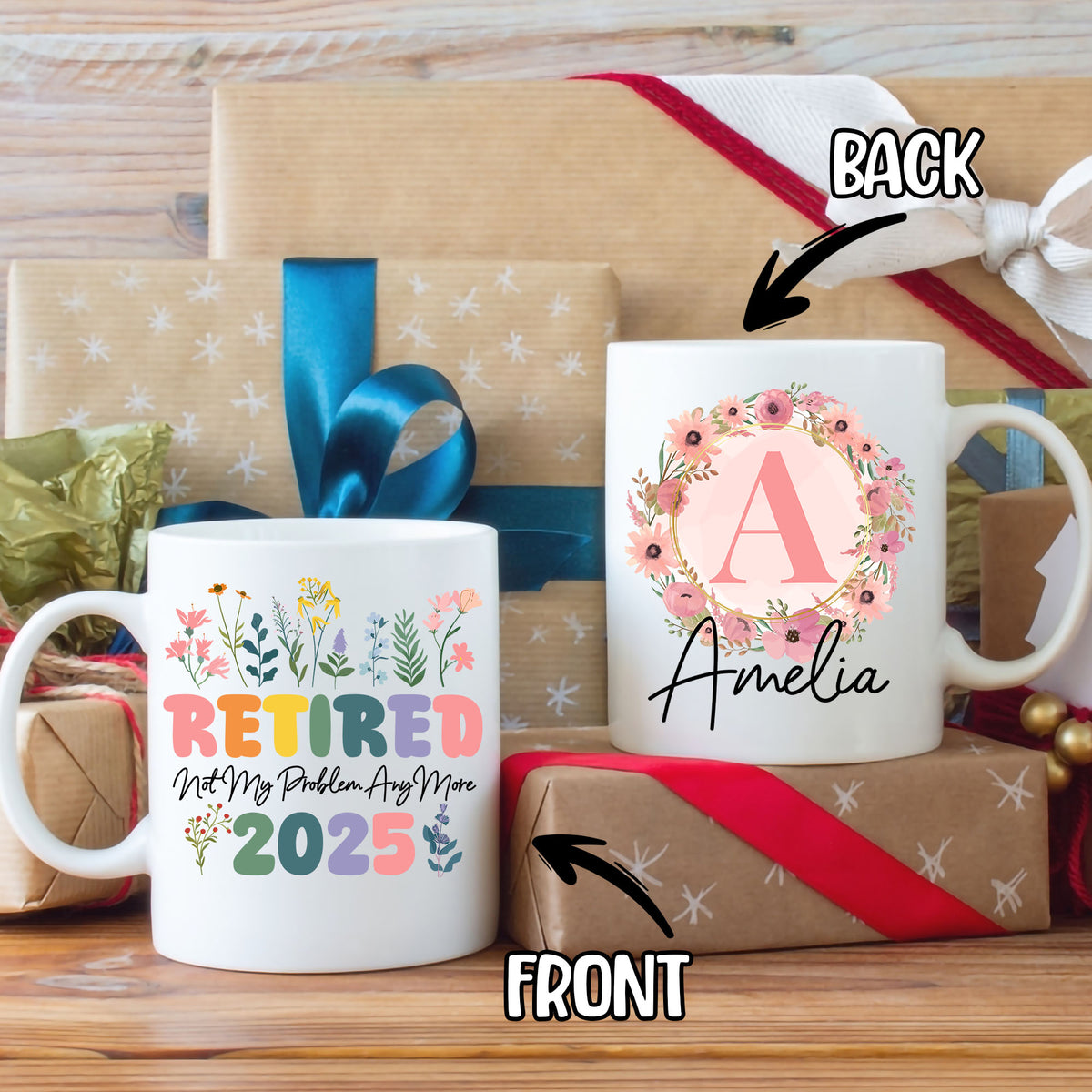 Retirement Gift For Woman Personalized Init Retire Coffee Mug 11Oz