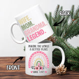 Personalized Wife Mom Grandma Legend Birthday Coffee Mug