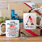 Personalized Customized Gift For Wife Init Letter Custom Coffee Mug 11Oz