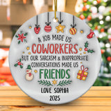 Personalized Ornament 3D Inflated Effect Coworker Custom Coworkers