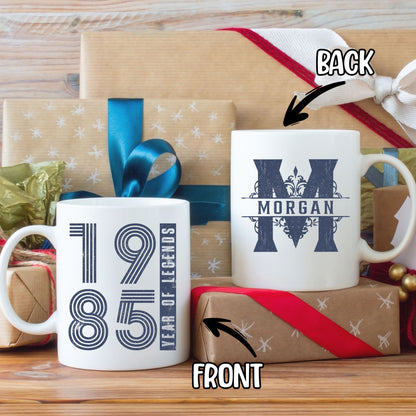 Personalized Customized Birthday Gifts Init Letter Coffee Mug 11Oz 15Oz