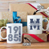Personalized Customized Birthday Gifts Init Letter Coffee Mug 11Oz 15Oz