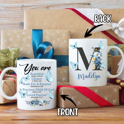 Personalized Christian Init Letter Gifts For Women Coffee Mug Religious