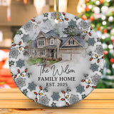 Personalized Custom Family Photo Ornament 2025 3D Inflated Effect