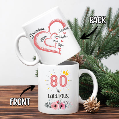 Personalized Grandma Fabulous Birthday Coffee Mug Gift 11Oz 15Oz