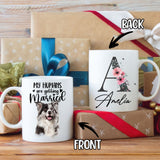 Personalized Gifts For Dog Pet Lovers Init Letter Mug 11Oz, Custom Image Photo & Name