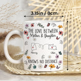 Personalized Custom Map Distance Effect Mom And Daughter Coffee Mug 11Oz 15Oz