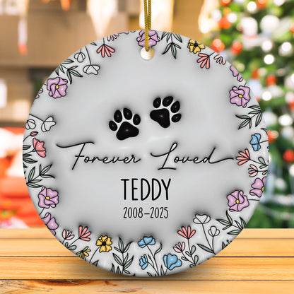 Personalized Dog Memorial 3D Effect Ornament Pet Memorial