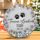 Personalized Dog Memorial 3D Effect Ornament Pet Memorial