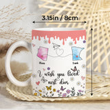 Personalized Map Distance State Coffee Mug Floral Custom
