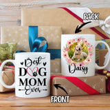 Personalized Dog Mom Gifts For Women Init Letter Custom Mug 11Oz, Dog Mom Gifts Coffee