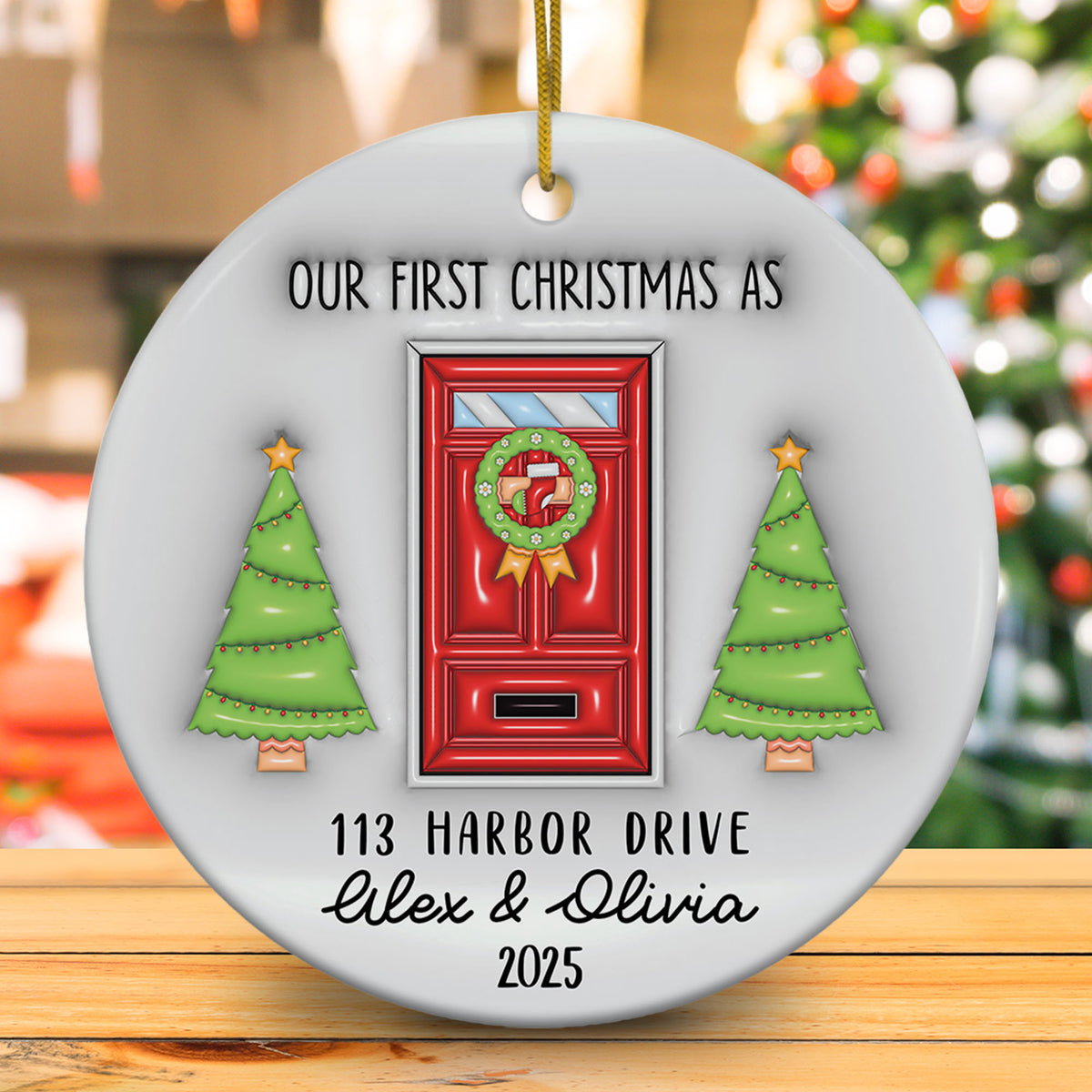 Personalized New Home Ornament 2025 3D Inflated Effect