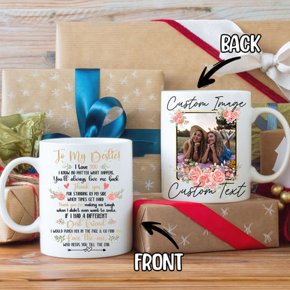 Personalized Customized Photo Mug For Bestie Custom Image Photo Coffee Mugs 11Oz