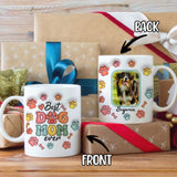 Personalized Custom Image 2D Dog Mom Coffee Mugs 11Oz Photo & Name