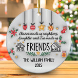 Personalized Neighbor Gifts Friend Ornament 3D Inflated Effect