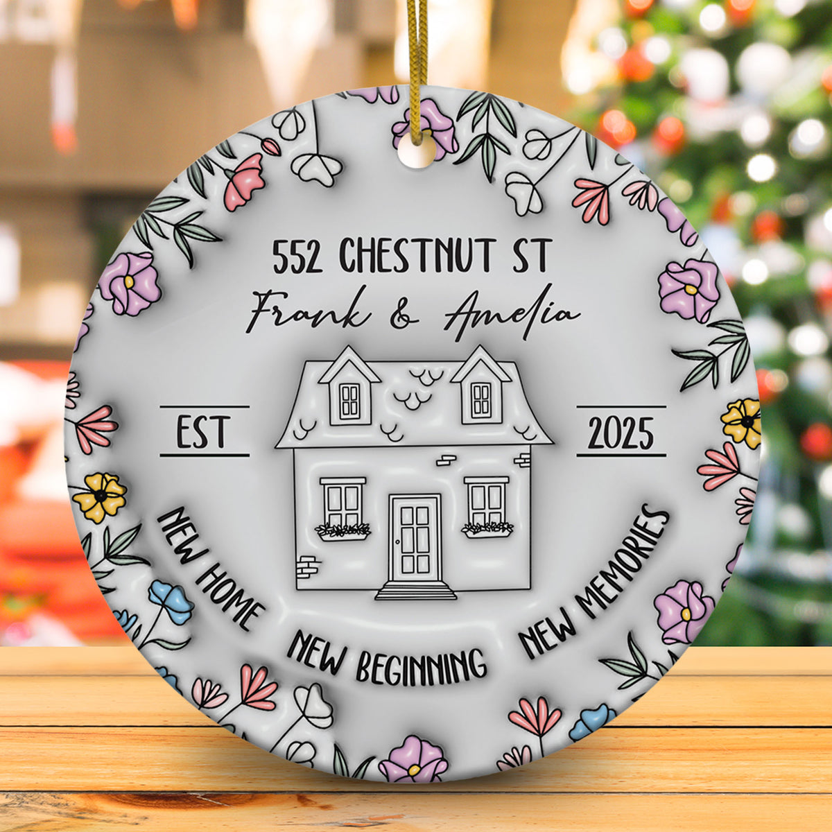 Personalized New Home Ornament 2025 Custom 3D Inflated Effect
