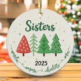 Personalized Sister Ornament 3D Inflated Effect, Gift For Sister Christmas Ornament 2025