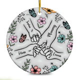 Personalized Customized Holding Mom Hand 3D Effect Ornament