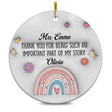 Personalized Teacher Appreciation Gifts Ornament 2025 3D Inflated Effect