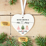 Personalized Our First Christmas As Mr and Mrs Ornament 2025 Wedding