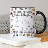 Personalized Custom Map Distance Effect Mom And Daughter Coffee Mug 11Oz 15Oz