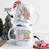 Personalized Initial Monogram Coffee Mugs - Birthday Gifts For Her, Women, Best Friend