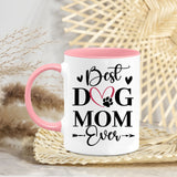 Personalized Dog Mom Gifts For Women Init Letter Custom Mug 11Oz, Dog Mom Gifts Coffee