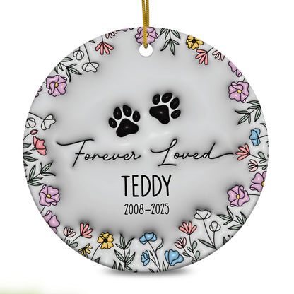 Personalized Dog Memorial 3D Effect Ornament Pet Memorial