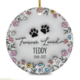 Personalized Dog Memorial 3D Effect Ornament Pet Memorial