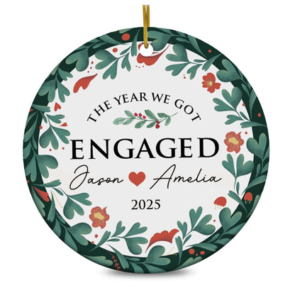 Personalized Ornament Engagement Gifts For Couples