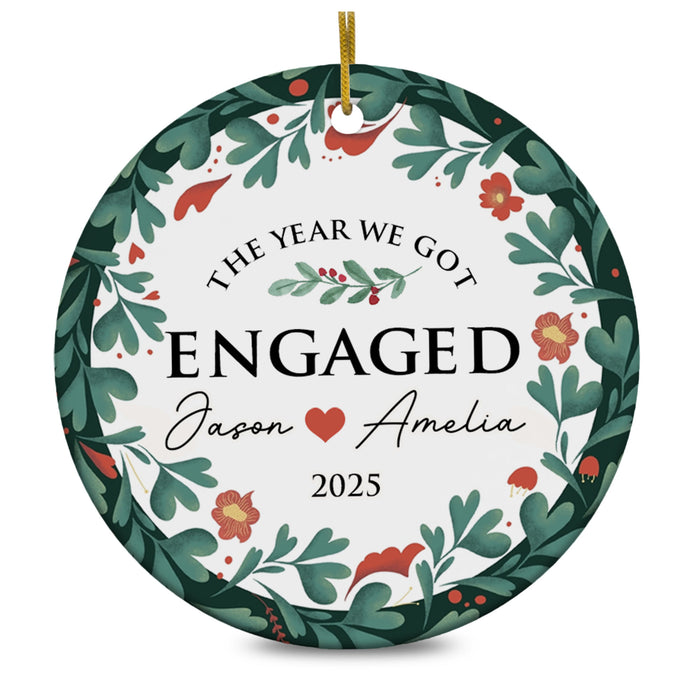 Personalized Ornament Engagement Gifts For Couples