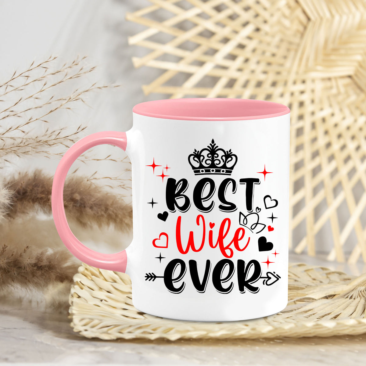 Personalized Customized Gift For Wife Init Letter Custom Coffee Mug 11Oz Gifts For Wife