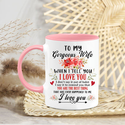 Personalized Customized Gift For Wife Init Letter Custom Coffee Mug 11Oz