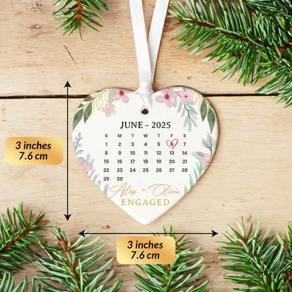 Personalized Ornament Engagement Gifts for Couples Engagement Gifts