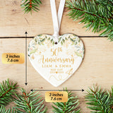 Personalized Ornament Anniversary Marriage Gift for Couple