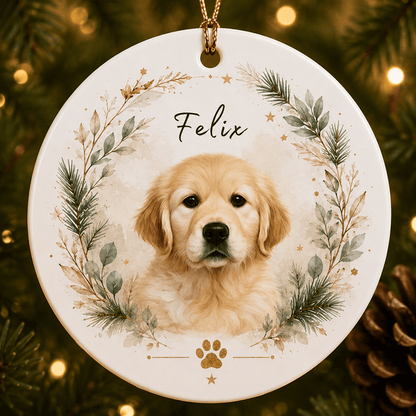 Personalized Pet Photo Ornament Custom Dog Cat Christmas Tree Ornament Custom Picture Gift Set 1-8 PCS