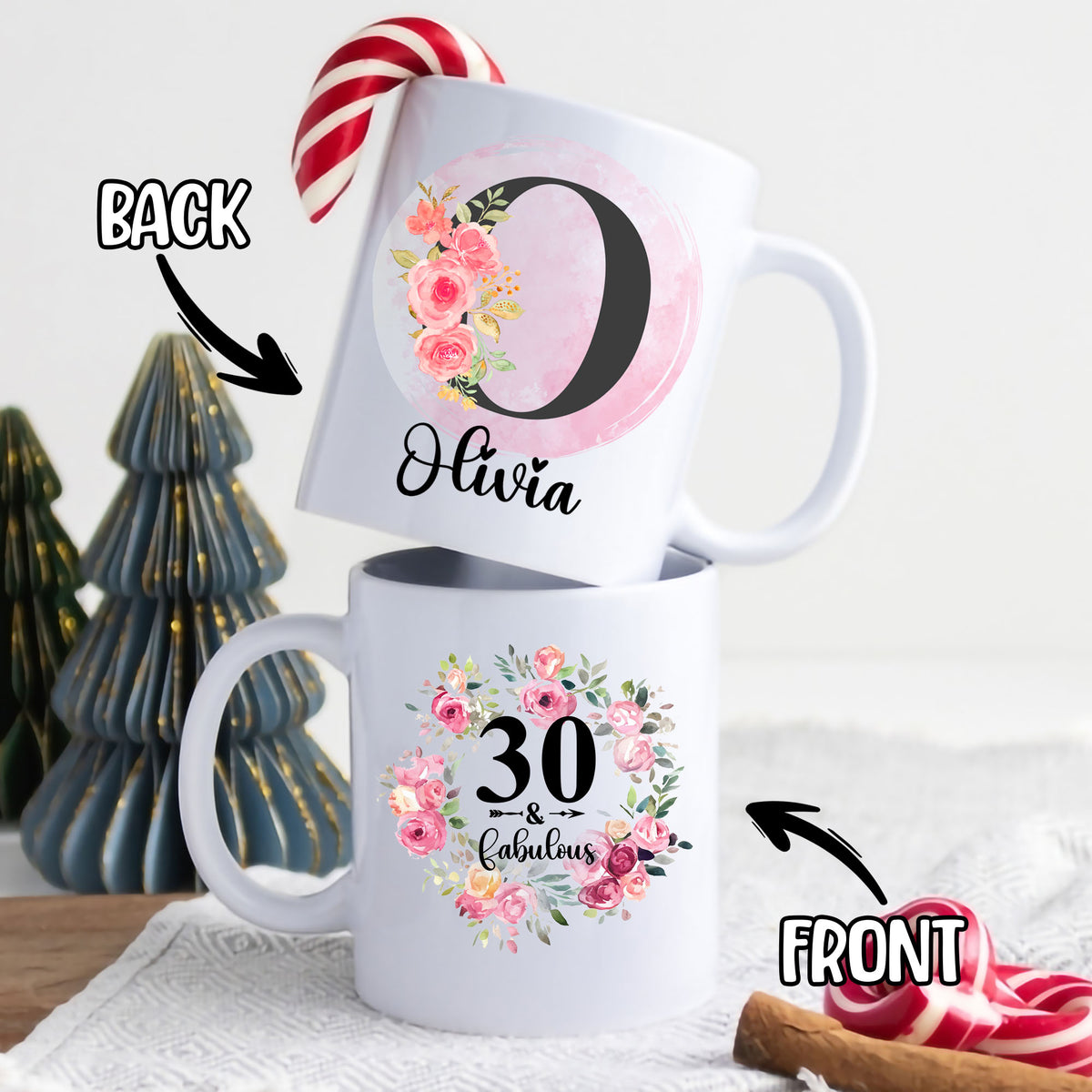 Personalized Monogram 30th 40th 50th... Birthday Coffee Mug 11Oz 15Oz