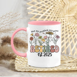 Personalized Customized Retirement Gift For Woman Init Letter Custom Coffee Mug 11Oz Retirement